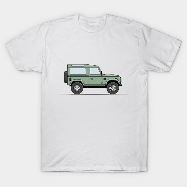 Land Rover Defender - Light Green T-Shirt by JingleSnitch